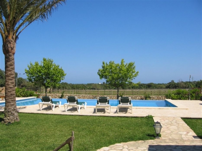 Pool area with sunloungers