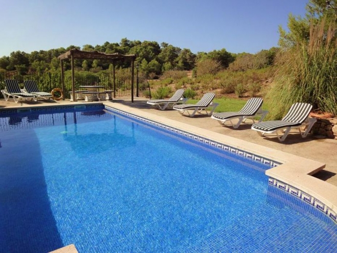 Pool area with sunloungers