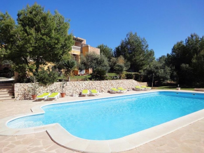 Large pool with sunloungers