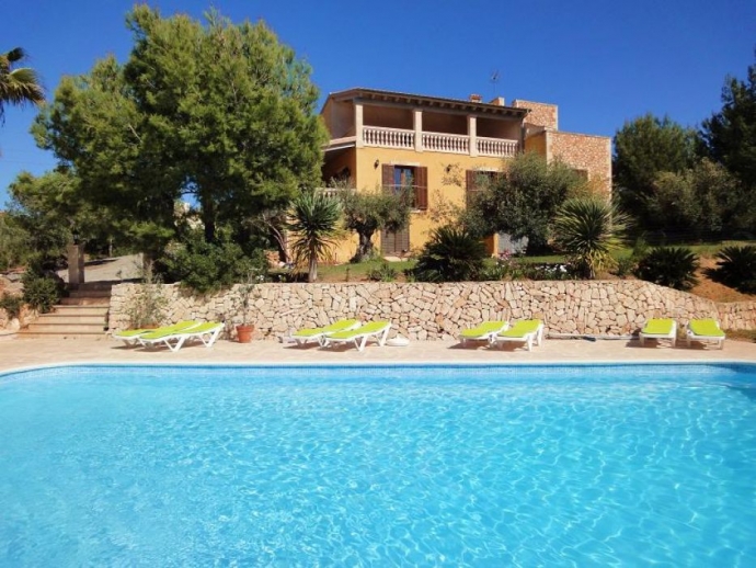Pool area with sunloungers