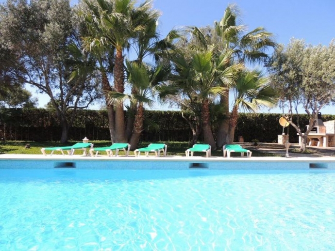 Pool area with sunloungers