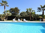 Pool area with sunloungers