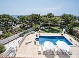 Pool area with sunloungers